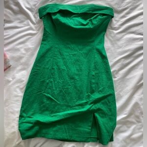 Runaway The Label Strapless Ivory Green Dress